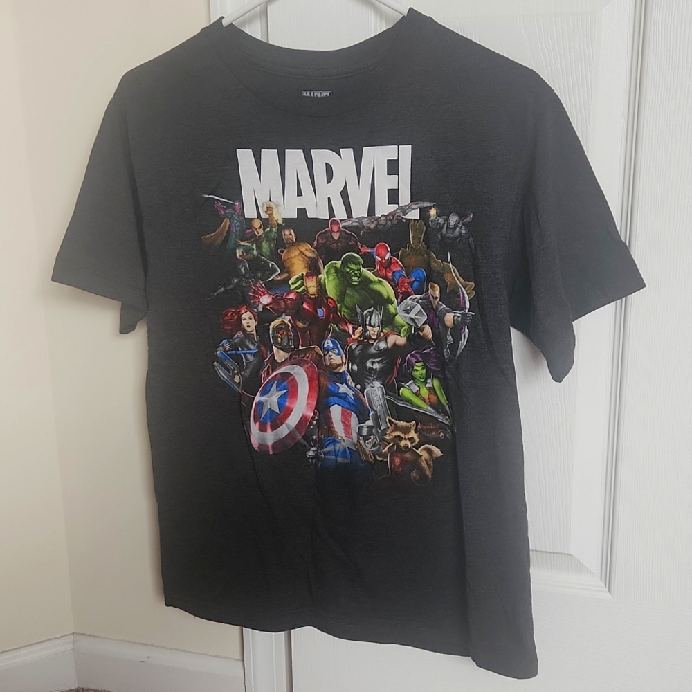 Marvel Super Heroes short sleeves T shirt gray XL